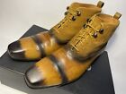 Carrucci Lace-up Leather Boots KB524-11 Mens Brown Casual Dress Boots size 11