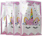 SoFire Plastic Unicorn Party Bags Gift for Birthday Pink