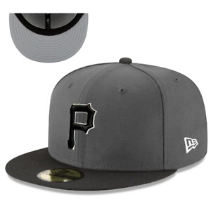 Pittsburgh Pirates MLB Authentic New Era 59FIFTY Fitted Cap - GrayBlack 5950 Hat