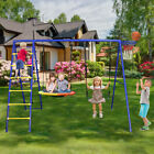 Metal Playground Swing Set 6 Station for Kids Outdoor Backyard Playset Children