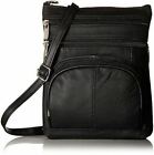 Real Leather Shoulder Bag Handbag Purse Cross Body Organizer Smart Phone Pockets