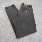 Vintage Guess Georges Marciano Jeans Mens Size 36 ( 34x 34) Black Denim Made USA