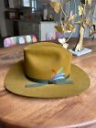 Vintage stetson 4x beaver cowboy hat with feathers 7 1/8