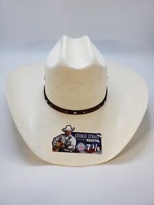 Resitol 8x George Strait Palo Duro Straw Cowboy Hat Size 7 1/8