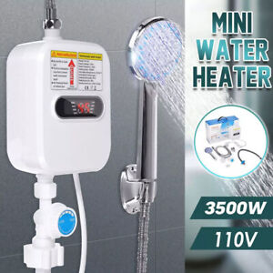 3500W Tankless Hot Water Heater Shower Electric Portable Instant Boiler Bathroom