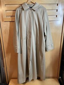 Pendleton Women’s Trench Coat Jacket Sz 18 Button Removable Hooded Pockets