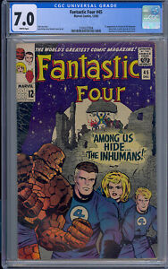 CGC 7.0 FANTASTIC FOUR #45 WHITE PAGES 1ST APPEARANCE OF THE INHUMANS