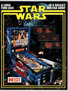 Star Wars Pinball Machine FLYER Original 1992 Vintage UNUSED Galaxy Far Away Art