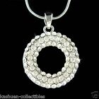 ~CIRCLE OF LOVE made with Swarovski Crystal Round Hollywood Jewelry Necklace NEW