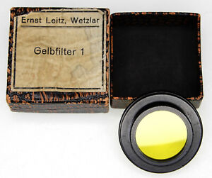 Leica Filby Stepped Mount Yellow #1 Filter for 1A below Serial no. 9500 ... MINT
