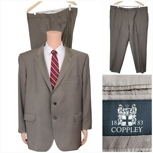 Coppley Mens Piece Suit Jacket 51-52R Bespoke Blazer Sport Coat Pants 45X28 Gray