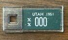 1951 Utah Sample DAV Tag Keychain License Plate XX 000