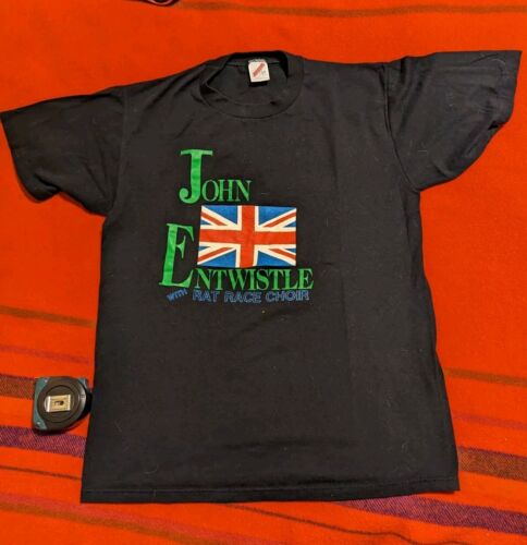 New ListingThe Who Vintage T Shirt L John Entwistle 1987 Live Rat Race Choir Band Tee