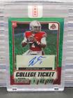 2021 Contenders DP Justin Fields College Ticket Green Shimmer Prizm RC Auto #104