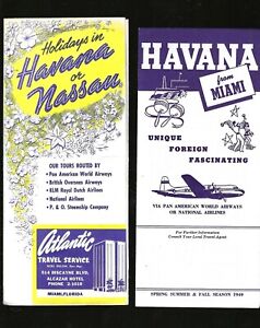 Collectible set of 1940s HAVANA CUBA Travel Brochures, Pamphlets...