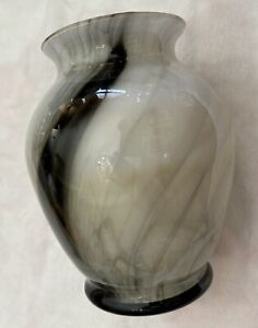New ListingVintage Marbleized Art Glass Tapered Vase 7.5