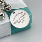 Please Return to Tiffany & Co Round Tag Bracelet Charm FREE Shipping AUTHENTIC