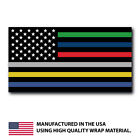 Thin Line Police Fire Military Dispatch Rescue American Flag Sticker Decal USA