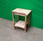 Northern Rustic Pine Log Sofa End Table -  Solid Wood/Made in USA/Free Shipping