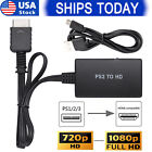 PS2 to HDMI Video Converter Adapter HD 1080P  for PlayStation 1/2/3 HDTV Monitor