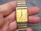Men's Vintage PULSAR Gold Watch w New Battery - Works Great!