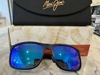 Maui Jim Matte Blue Huelo Sunglasses Polarized Blue Hawaii Lenses