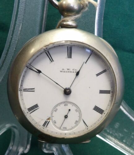 1880s American Waltham 18S OF 11J  PS Bartlett Key Wind Pocket Watch #1285474