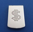 Vintage NOS Signed Italy 925 Sterling Silver Dollar Sign $ $ Money Clip