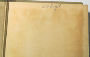 D. W. Griffith SIGNED book - An Egyptian Princess, by George Ebers
