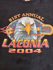 Vtg Biker Laconia Bike Week T Shirt Eagle Weirs Beach 2004  Motorcycle VGC  Sz M
