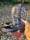 Tony Lama Men’s Black FQ Ostrich Cowboy Boots 11 CZ882  EXCELLENT CONDITION