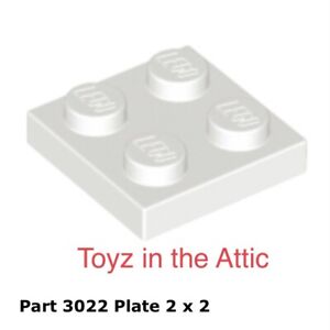 Lego 1x 3022 White Plate 2 x 2 Polaris 1 Space Lab 6972