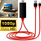 HDMI Mirroring AV Cable Phone to TV HDTV Adapter 1080P for iPhone 14 13 12 11 8