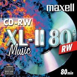 Maxell Cd-Rw Audio Xl-ii Silver Digital Pro Music Discs Lot (700MB 52x 80min)