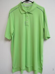 Adidas Adizero Neon Green Short Sleeve Golf Polo Shirt XL