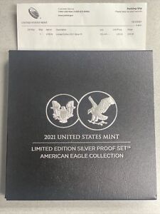 2021 Limited Edition SILVER PROOF SET AMERICAN EAGLE Collection 21RCN Never Open