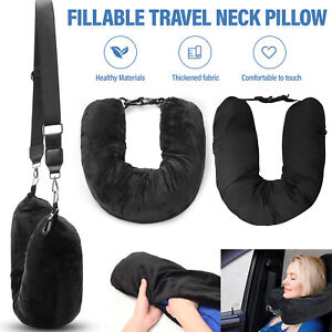 Fillable Travel Neck Pillow Stuffable Neck Bag Pillow Pillowcase Storage Bag