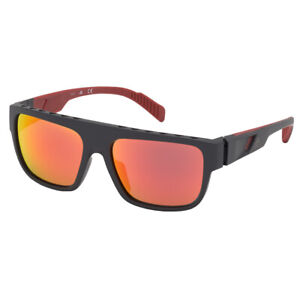 Adidas Golf Men's SP0037 Full Rim Sport Sunglasses, Black Frame/Org Mirror Lens
