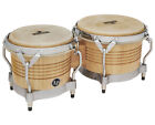 Used Latin Percussion Matador Series Wood Bongos - Natural/Chrome