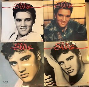 4 Vintage Elvis Presley Calendars Lot 1988 - 1991 by Landmark Calendars VG+