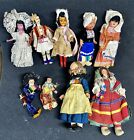 Lot Of 9 Antique Vintage  Dolls And Clothes Old