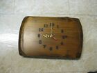 Vintage Hand Hewn Distressed Wood Wall Clock - Treeforms, Ithaca NY