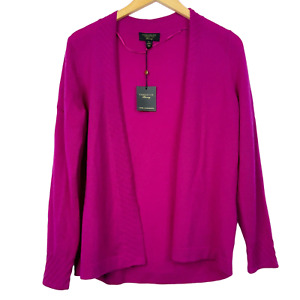 Charter Club 100% Cashmere Open-Front Cardigan Fuchsia Size S NWT $169