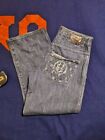 Vintage Y2K Ecko Unltd. Jeans 36x32 Baggy Wide Leg Embroidered Pocket Hip Hop