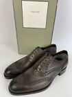 Tom Ford Mens J1180T-BET Bronze Burnished Leather Wingtip Dress Shoes US 9