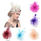 Hair Clip Ascot Race Small Mini Wedding Top Hat Flower Feathers Fascinator