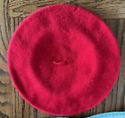 Red Wool Burberry Beret Small- 10.5 inches