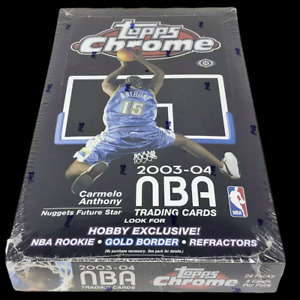 2003-04 Topps Chrome Basketball Factory Sealed Hobby Box LEBRON JAMES RC Year