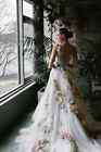 V-neck Wedding Dress Rose Collection Dress For Bridal Open Back Long Dresses