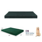 Soft Green Extra-Large Dog Bed Orthopedic Foam Pet Mattress with Removable Cover